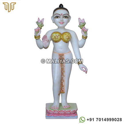 Iskcon Marble Goddess Laxmi Statue for temple